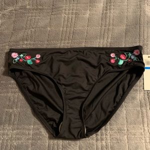 Floral embroidered Anne Cole swim bottom